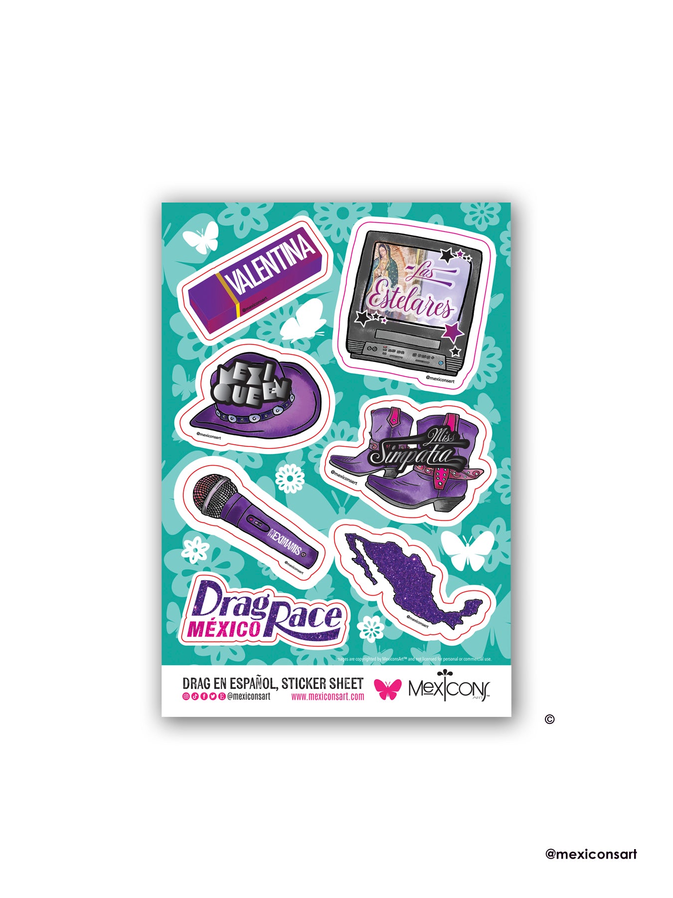 MexiconsArt, Drag Race Mexico Sticker Sheet
