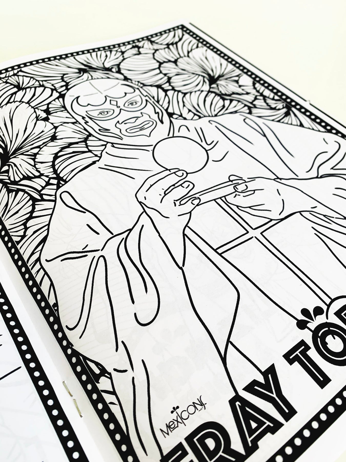 Luchador coloring book by Mexicons Art