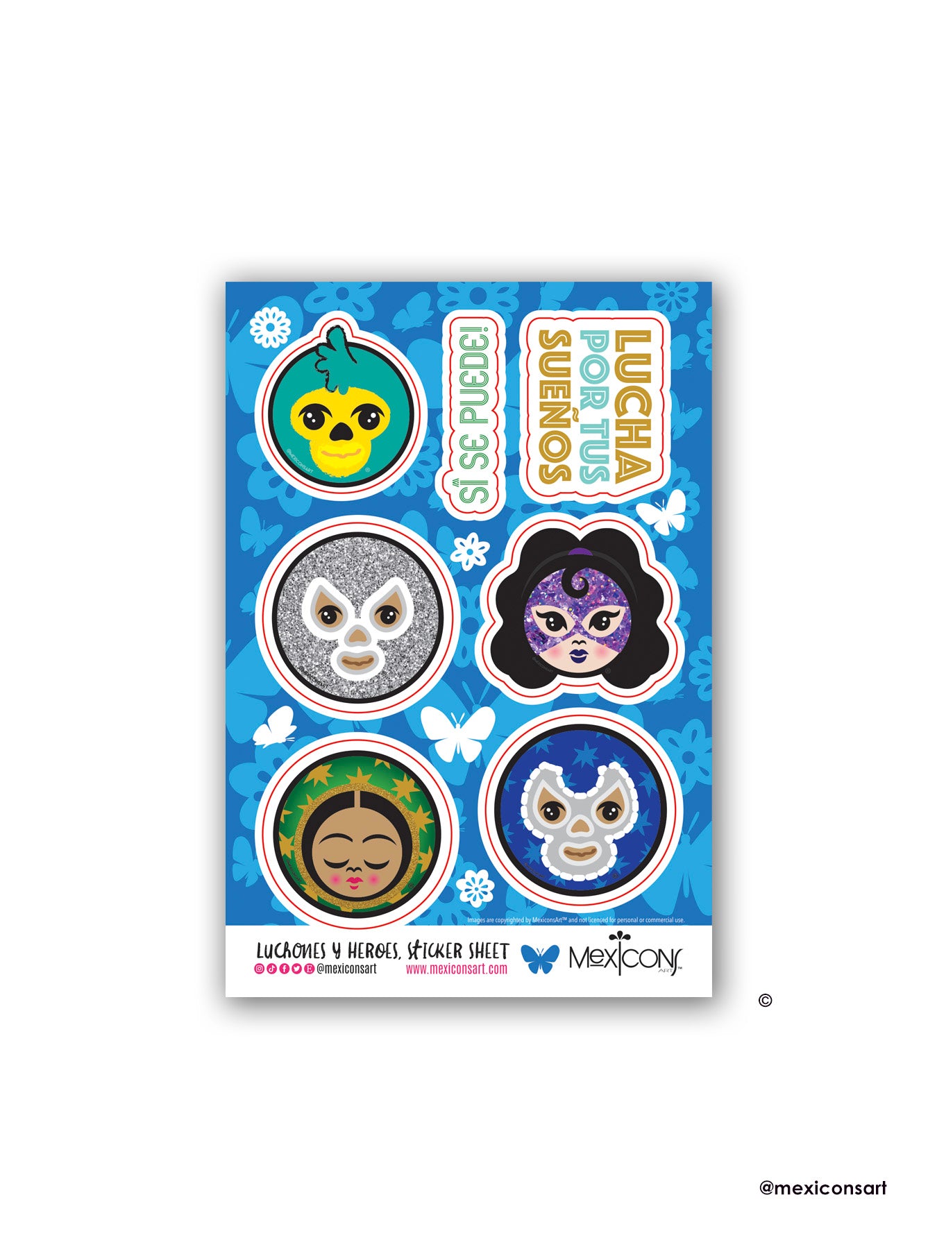 Luchones, Sticker Sheet