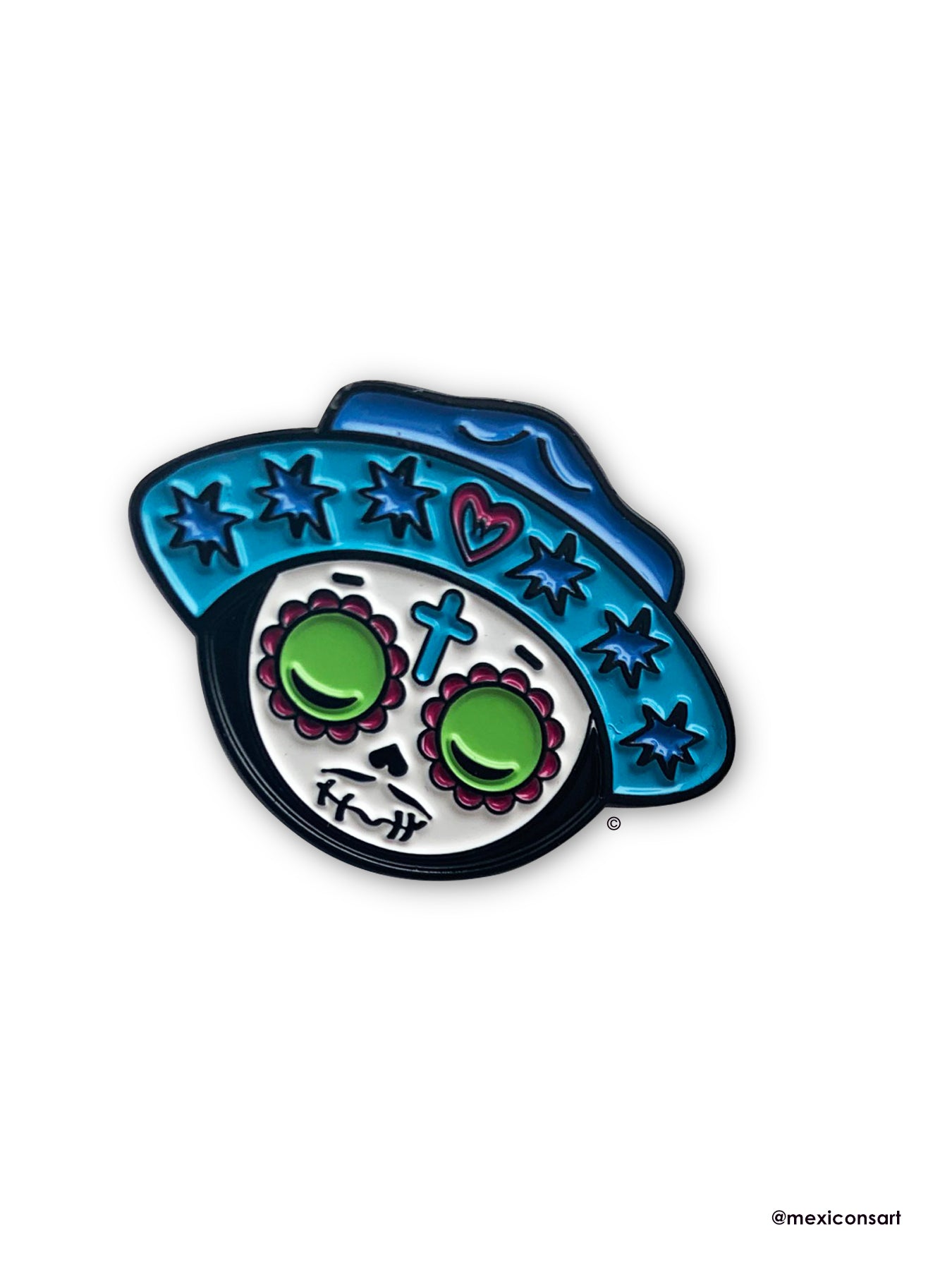 MexiconsArt Enamel Pin. Inspired and Parody of Pachuco. Original art copyright by Haydee Yanez for MexiconArt