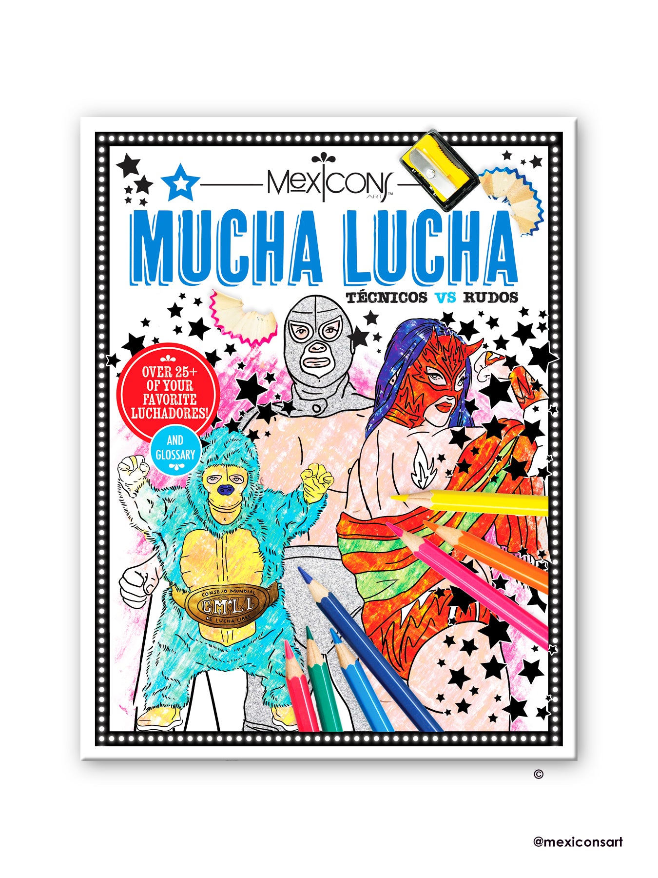 Luchador coloring book by Mexicons Art