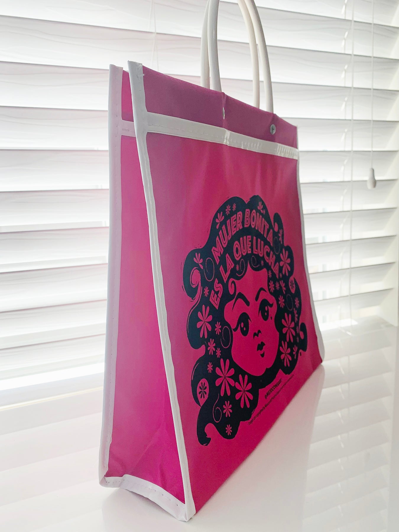 MexiconsArt Market Bag. Inspired and Parody of Maria Bonita. Original art copyright by Haydee Yanez for MexiconArt