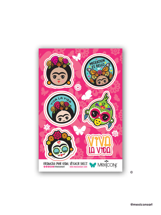 MexiconsArt, Friducha Sticker Sheet